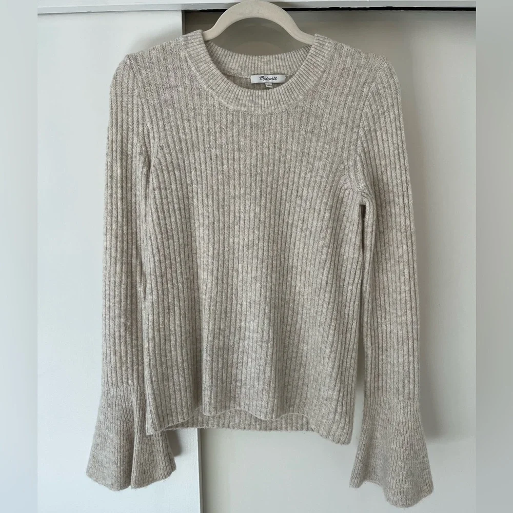 Madewell Ruffle cuff pullover Sweater - Picture 1 of 3